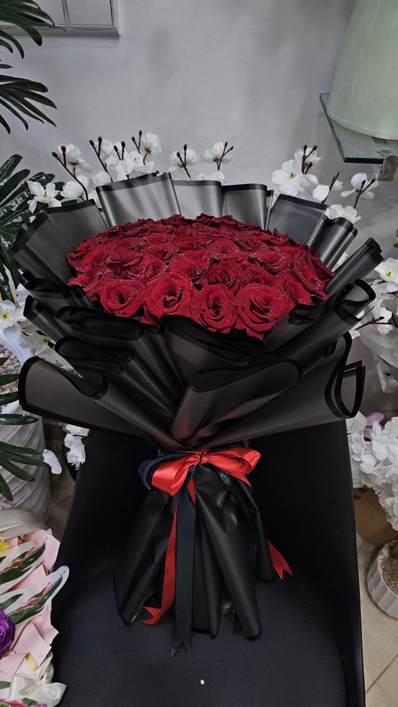 Roses Noir Élégance