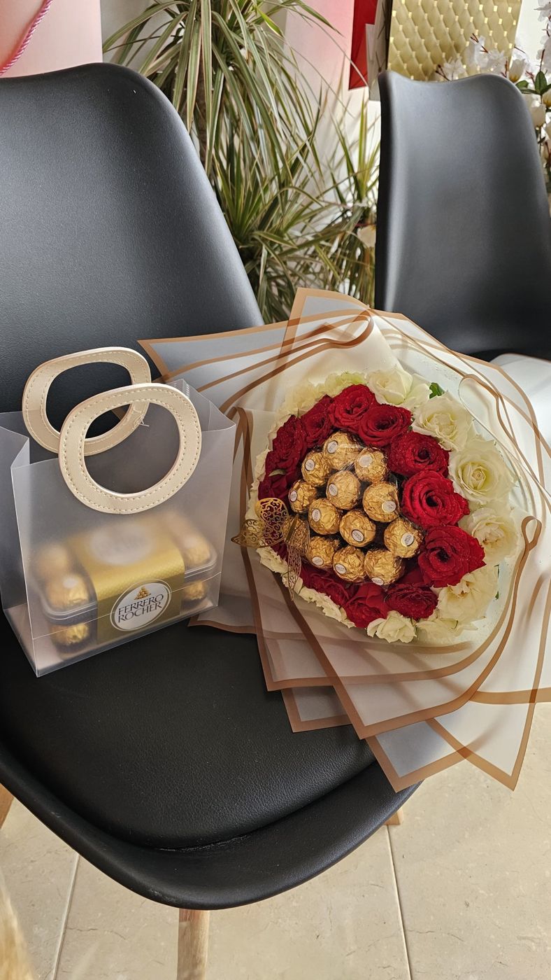 Bouquet Rose et Ferrero