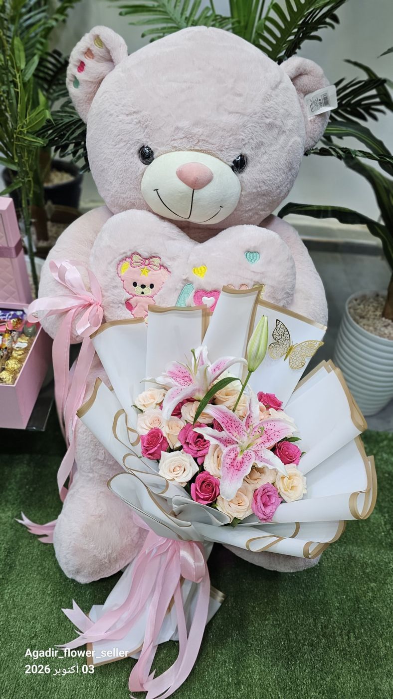Ours Rose, Lis et Roses