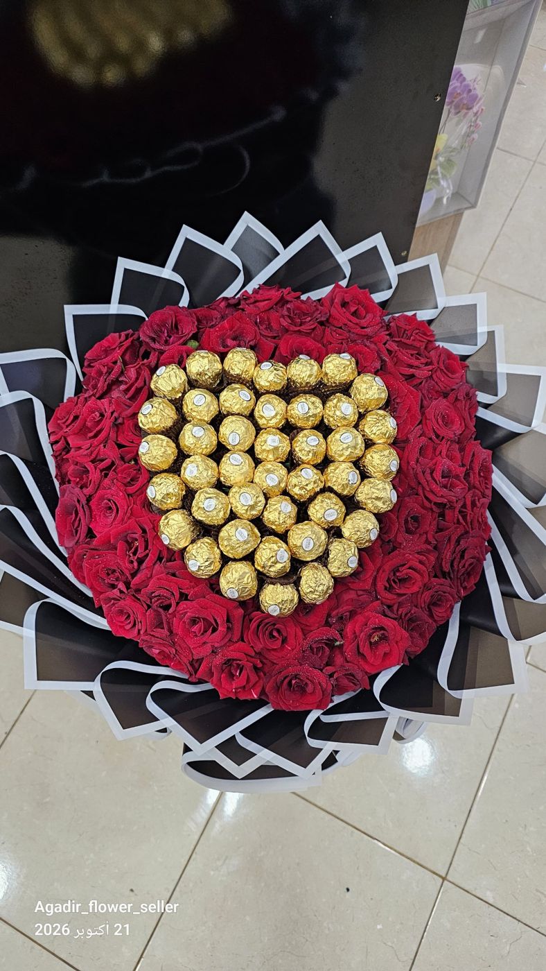 Roses et Cœur de Ferrero