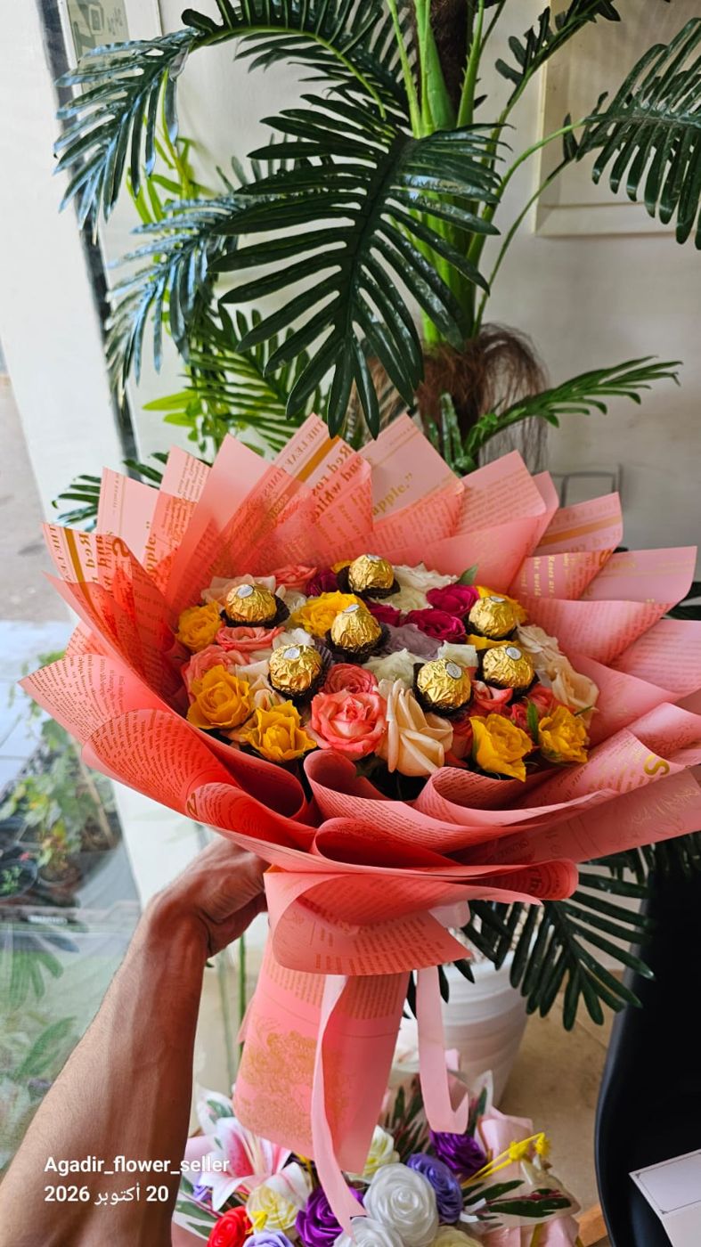 Roses et Ferrero Papier Journal
